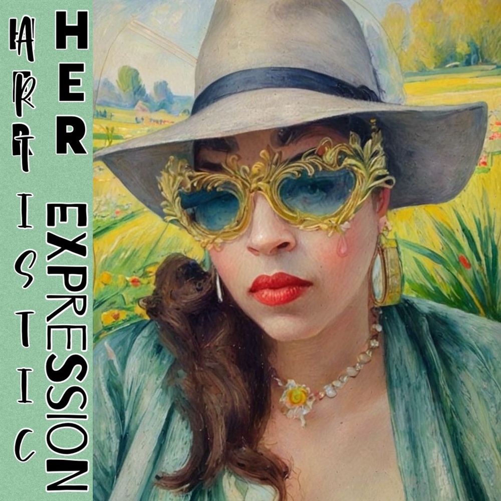 Artistic Expression Canvas Print with Gold Accents